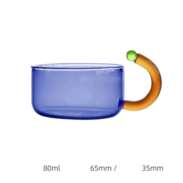 PASTEL COLORS COLOURS HEAT RESISTANT BOROSILICATE GLASS TEAPOT TEACUP TEA SET CANDY PASTEL KITCHEN AND DINING