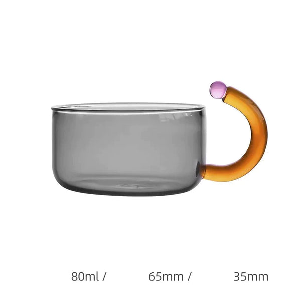 PASTEL COLORS COLOURS HEAT RESISTANT BOROSILICATE GLASS TEAPOT TEACUP TEA SET CANDY PASTEL KITCHEN AND DINING