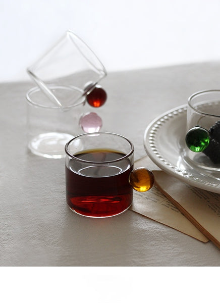 glass espresso coffee cup, mug set with handle, candy colours colors kitchen and dining cute homewares