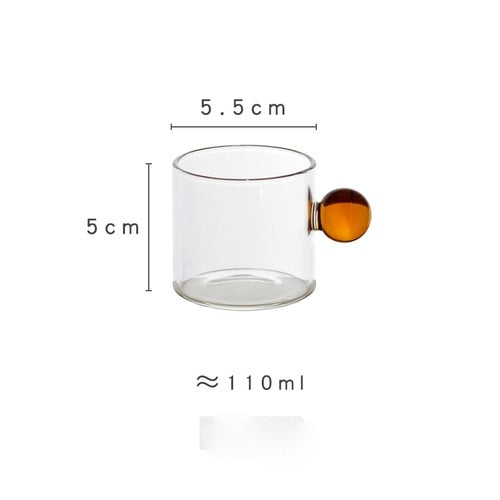 glass espresso coffee cup, mug set with handle, candy colours colors kitchen and dining cute homewares