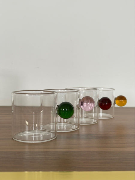 glass espresso coffee cup, mug set with handle, candy colours colors kitchen and dining cute homewares