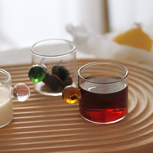 glass espresso coffee cup, mug set with handle, candy colours colors kitchen and dining cute homewares