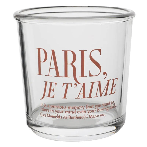 Paris parisien glass tumbler mug coffee tea drinkware kitchen and dining cute tableware home accessories cooking pink glass cup