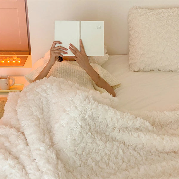 fluffy plush throw blanket living room decor soft furnishing home accessories sofa cover duvet bedroom bedding