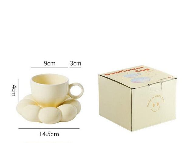 Sunflower Ceramic Mug and Plate Set