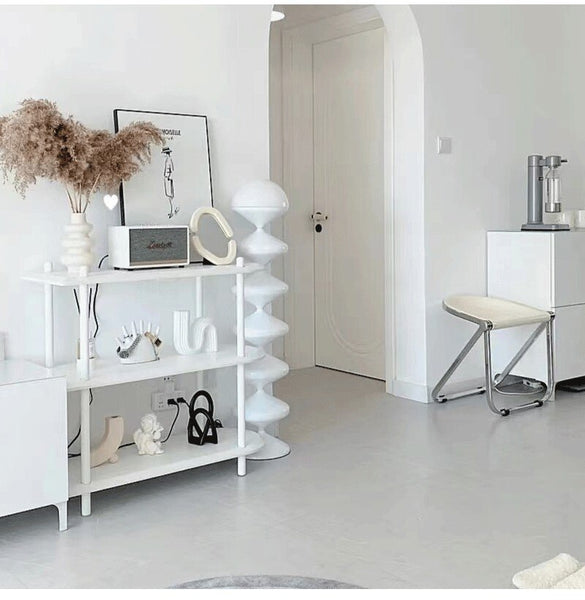 bauhaus mid century inspired floor table lamp led modern acrylic lighting black and white home decor