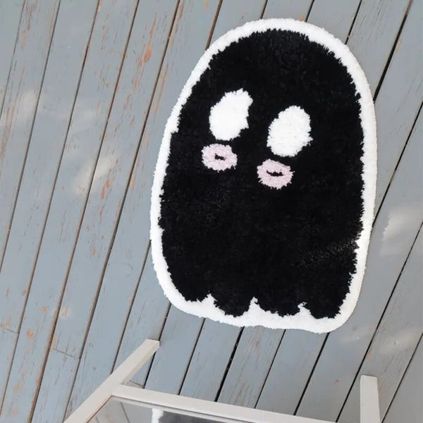 cute ghost black bathroom rug bath mat bathmat non slip home decor soft furnishing interior home decor design home accessories cute homewares