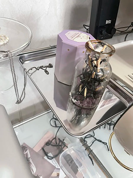 stainless steel silver serving dish platter plate tray kitchen and dining serveware bauhaus design modern chic