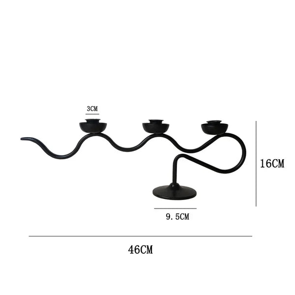 Iron Wavy Candle Holder