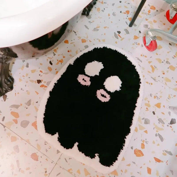 cute ghost black bathroom rug bath mat bathmat non slip home decor soft furnishing interior home decor design home accessories cute homewares