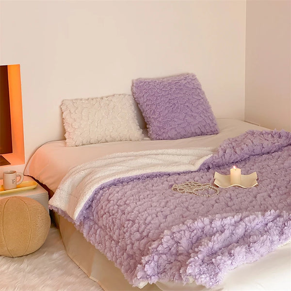 fluffy plush throw blanket living room decor soft furnishing home accessories sofa cover duvet bedroom bedding
