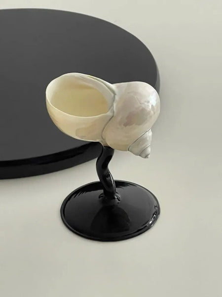 handmade pearl seashell sea shell champagne glass coupe glass kitchen and dining glassware home accessories drinkware decor interior design cute aesthetic decor martini glass cocktail