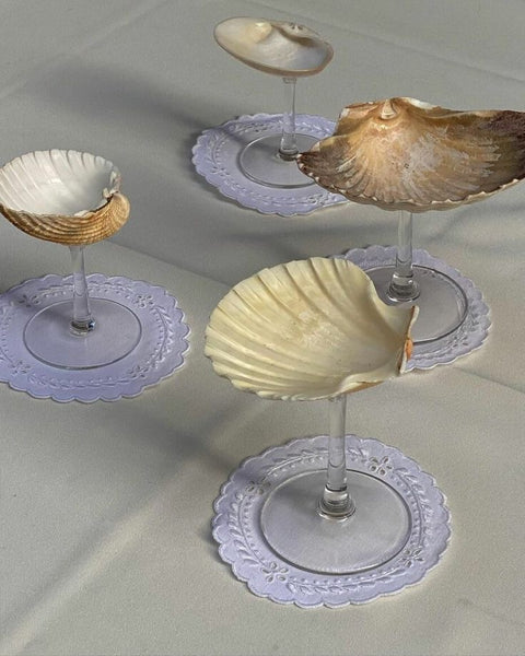 handmade pearl seashell sea shell champagne glass coupe glass kitchen and dining glassware home accessories drinkware decor interior design cute aesthetic decor martini glass cocktail