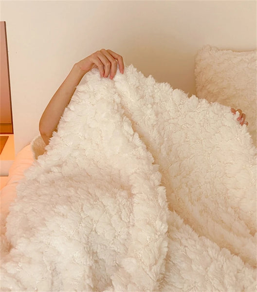 fluffy plush throw blanket living room decor soft furnishing home accessories sofa cover duvet bedroom bedding