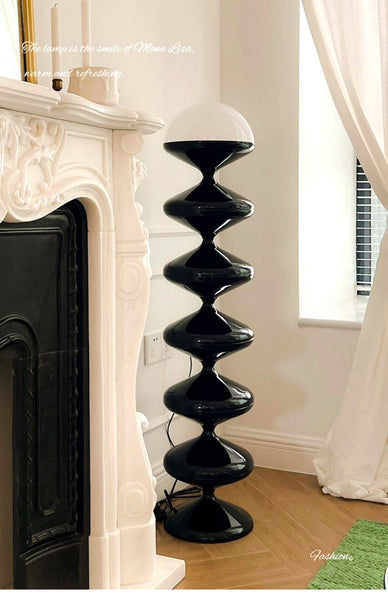 bauhaus mid century inspired floor table lamp led modern acrylic lighting black and white home decor