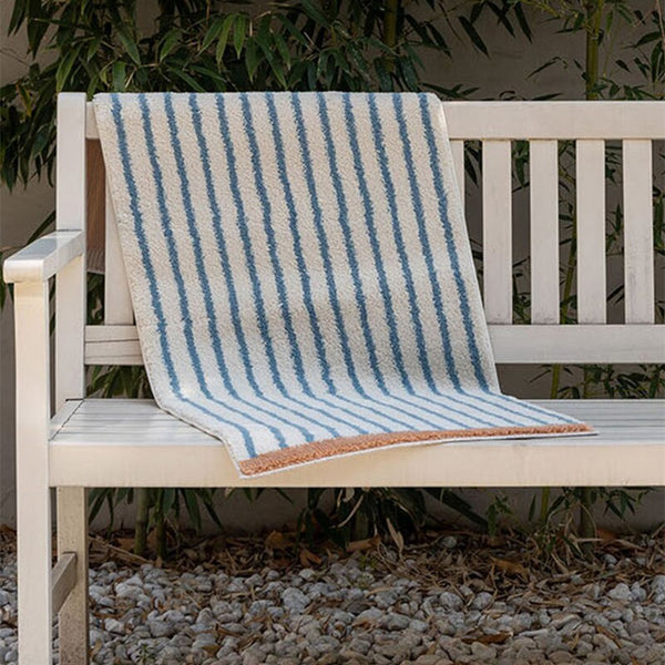 stripes, checkers and grids geometric pattern area rug tufted home decor colorful colourful blue and orange
