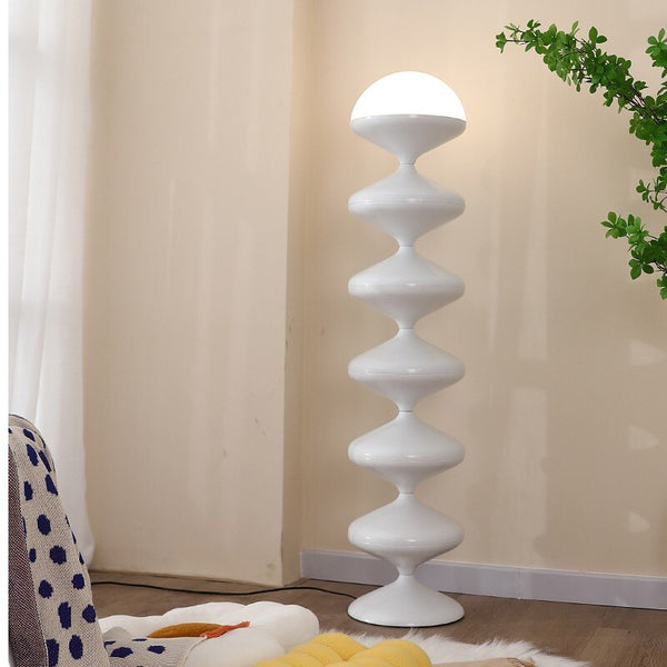 bauhaus mid century inspired floor table lamp led modern acrylic lighting black and white home decor