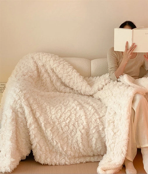 fluffy plush throw blanket living room decor soft furnishing home accessories sofa cover duvet bedroom bedding