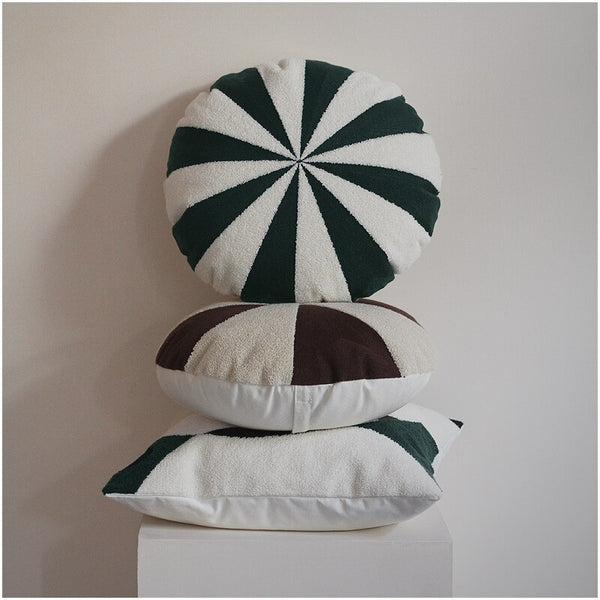 tufted round and square throw pillow sofa cushion covers soft cotton minimal style black and white pattern decor