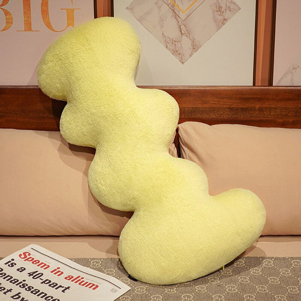 squiggle worm shaped snuggle throw pillow decorative cushion plush cotton nurseries big pillow