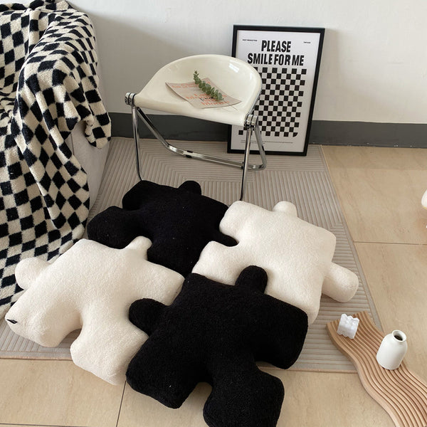 puzzle piece plush decorative cushion throw pillow homeware decor plush