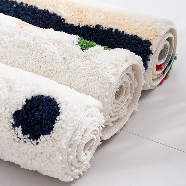 dots stripes diamonds bathroom rug bath mat soft furninshings homewares bathroom decor colorful colourful tufted