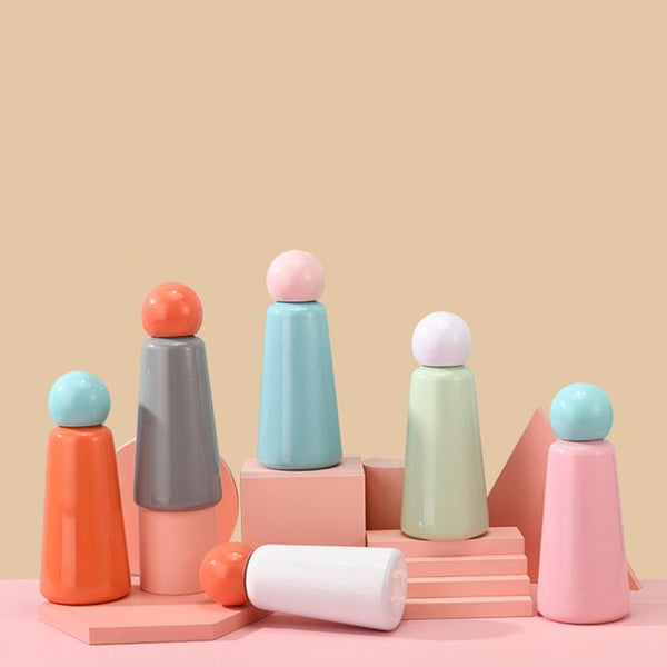 stainless steel thermos water bottle flask candy colour color pastel cute bottle