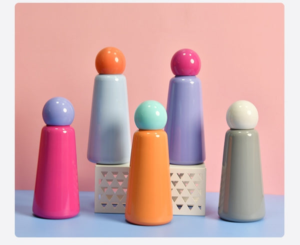 stainless steel thermos water bottle flask candy colour color pastel cute bottle
