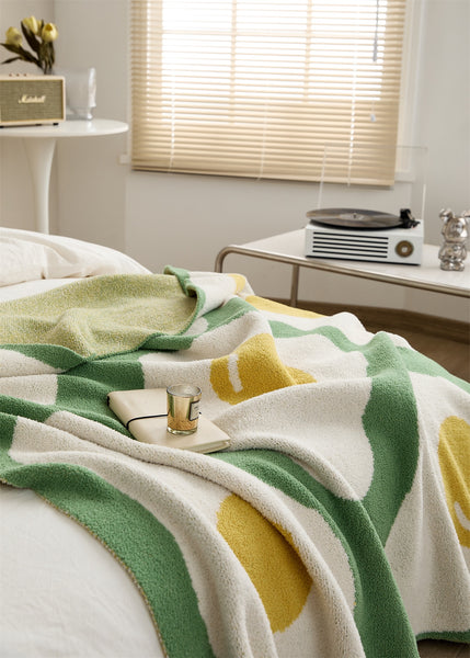 egg sunny side up print throw blanket sofa topping bed cover home decor homewares plush cotton