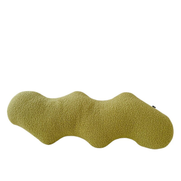 knot twist chain squiggle worm plush throw pillows decorative cushions neutral tones fun shaped earthy minimal nordic home decor living room sofa styling