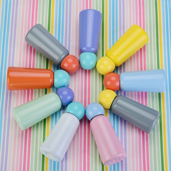 stainless steel thermos water bottle flask candy colour color pastel cute bottle