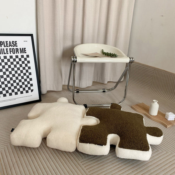 puzzle piece plush decorative cushion throw pillow homeware decor plush