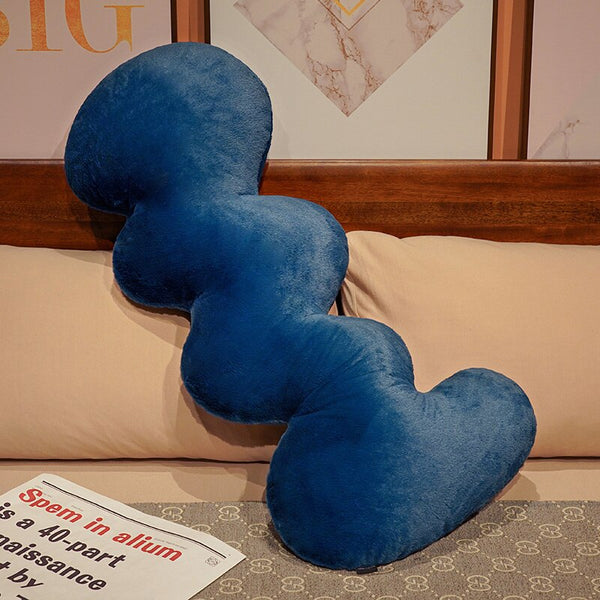 squiggle worm shaped snuggle throw pillow decorative cushion plush cotton nurseries big pillow