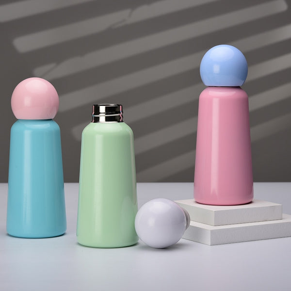 stainless steel thermos water bottle flask candy colour color pastel cute bottle