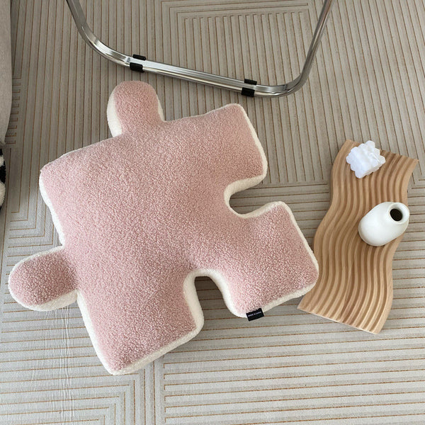 puzzle piece plush decorative cushion throw pillow homeware decor plush