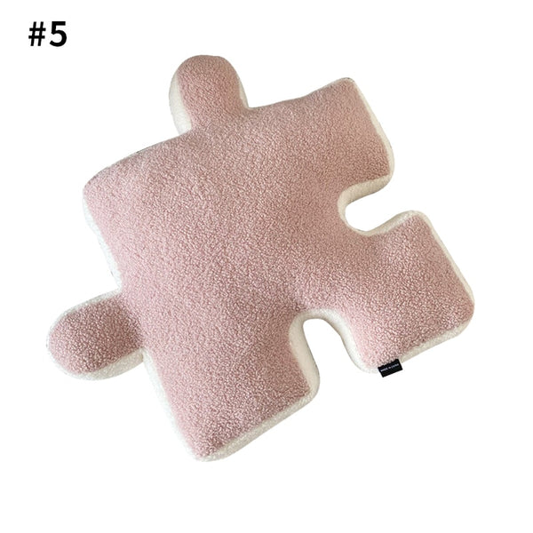puzzle piece plush decorative cushion throw pillow homeware decor plush