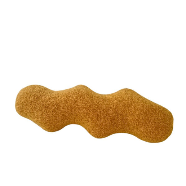 knot twist chain squiggle worm plush throw pillows decorative cushions neutral tones fun shaped earthy minimal nordic home decor living room sofa styling