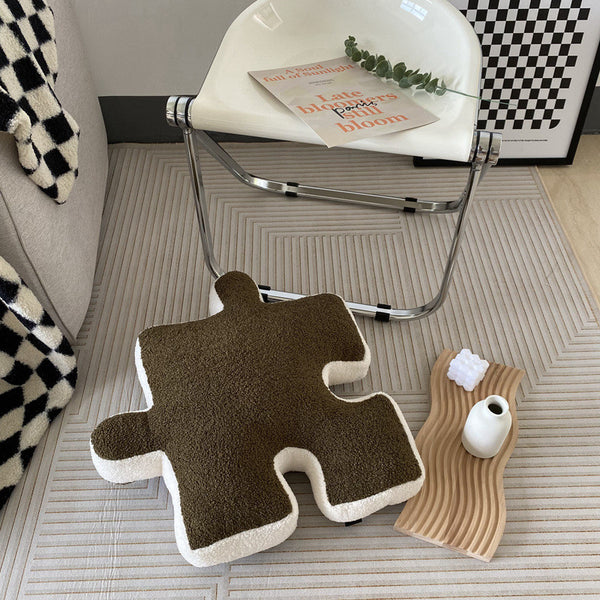 puzzle piece plush decorative cushion throw pillow homeware decor plush