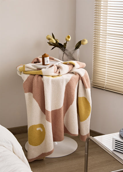 egg sunny side up print throw blanket sofa topping bed cover home decor homewares plush cotton