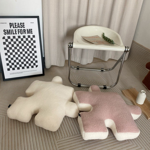 puzzle piece plush decorative cushion throw pillow homeware decor plush