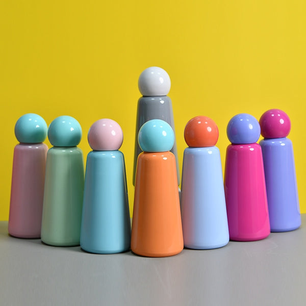 stainless steel thermos water bottle flask candy colour color pastel cute bottle