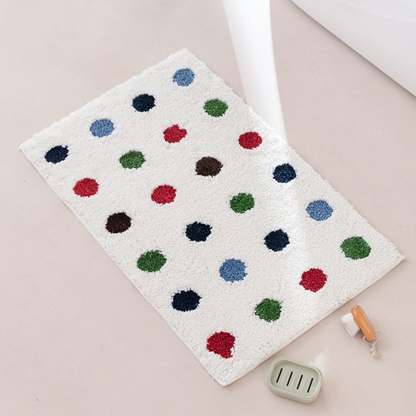 dots stripes diamonds bathroom rug bath mat soft furninshings homewares bathroom decor colorful colourful tufted