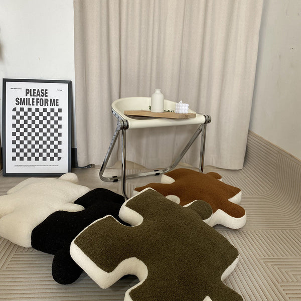 puzzle piece plush decorative cushion throw pillow homeware decor plush