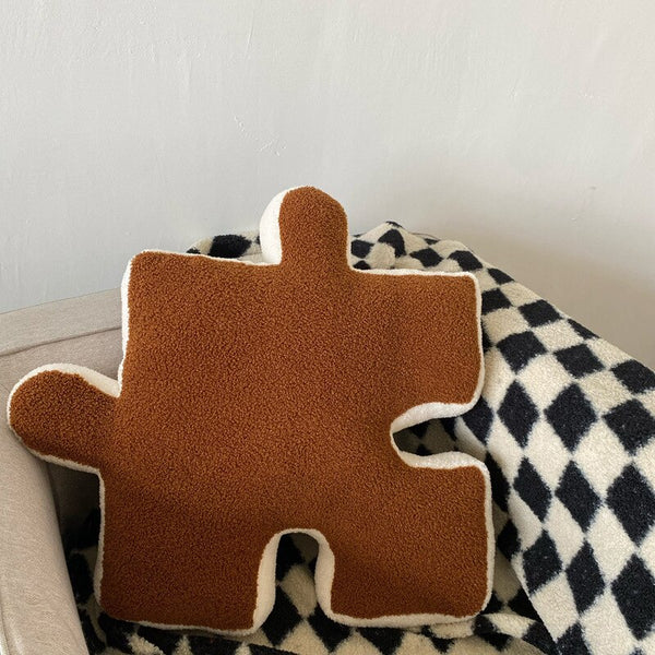 puzzle piece plush decorative cushion throw pillow homeware decor plush