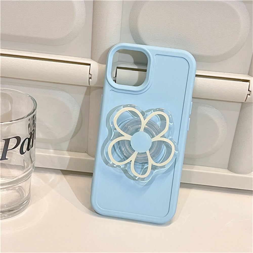 Blue Flower Bracket iPhone Case Peppery Home Blue Flower Bracket iPhone Case Peppery Home