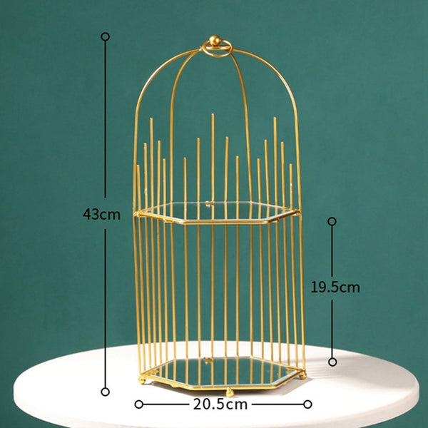 iron gold make up organizer tray bathroom shelf