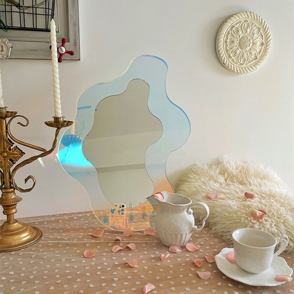 iridescent irregular rainbow pond nordic decorative mirror