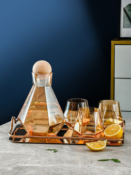 5 piece pitcher and glasses set