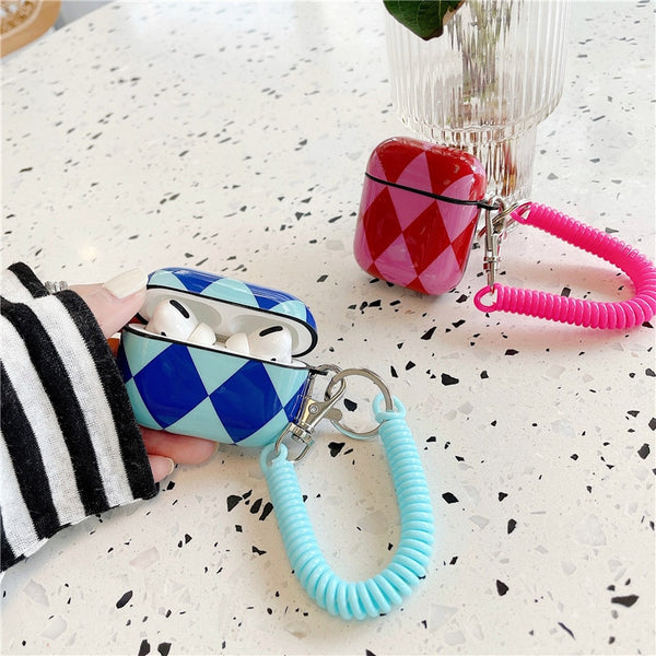 checkered airpod case airpod pro protection punk fun
