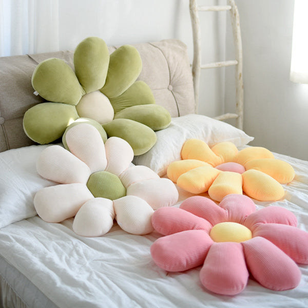 daisy flower plush cushion throw pillow for sofa
